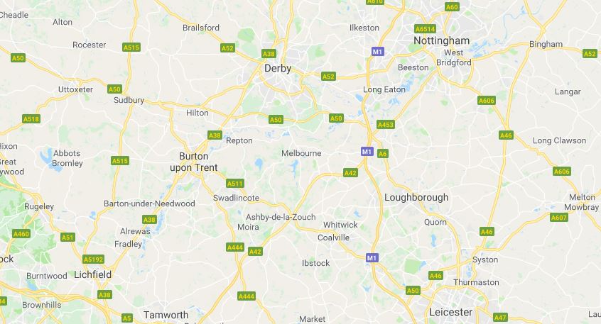 Areas we service including Burton on Trent, Derby, Lichfield, Tamworth, Derby, Ashby de la Zouch
